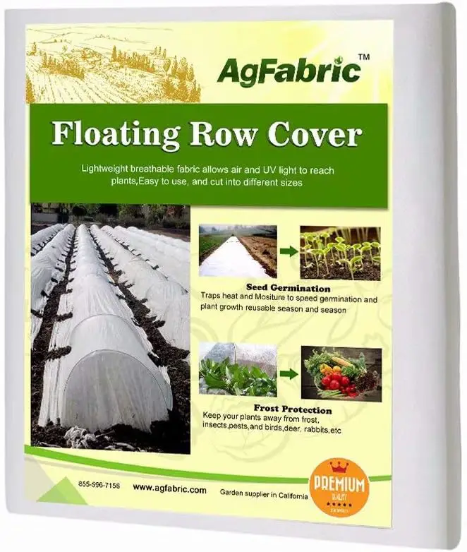 Agfabric Plant Covers Freeze Protection 5x25 0.55oz Frost Blankets for Plants Plant Frost Protection Covers Garden Winter Frost Pests Protection,White
