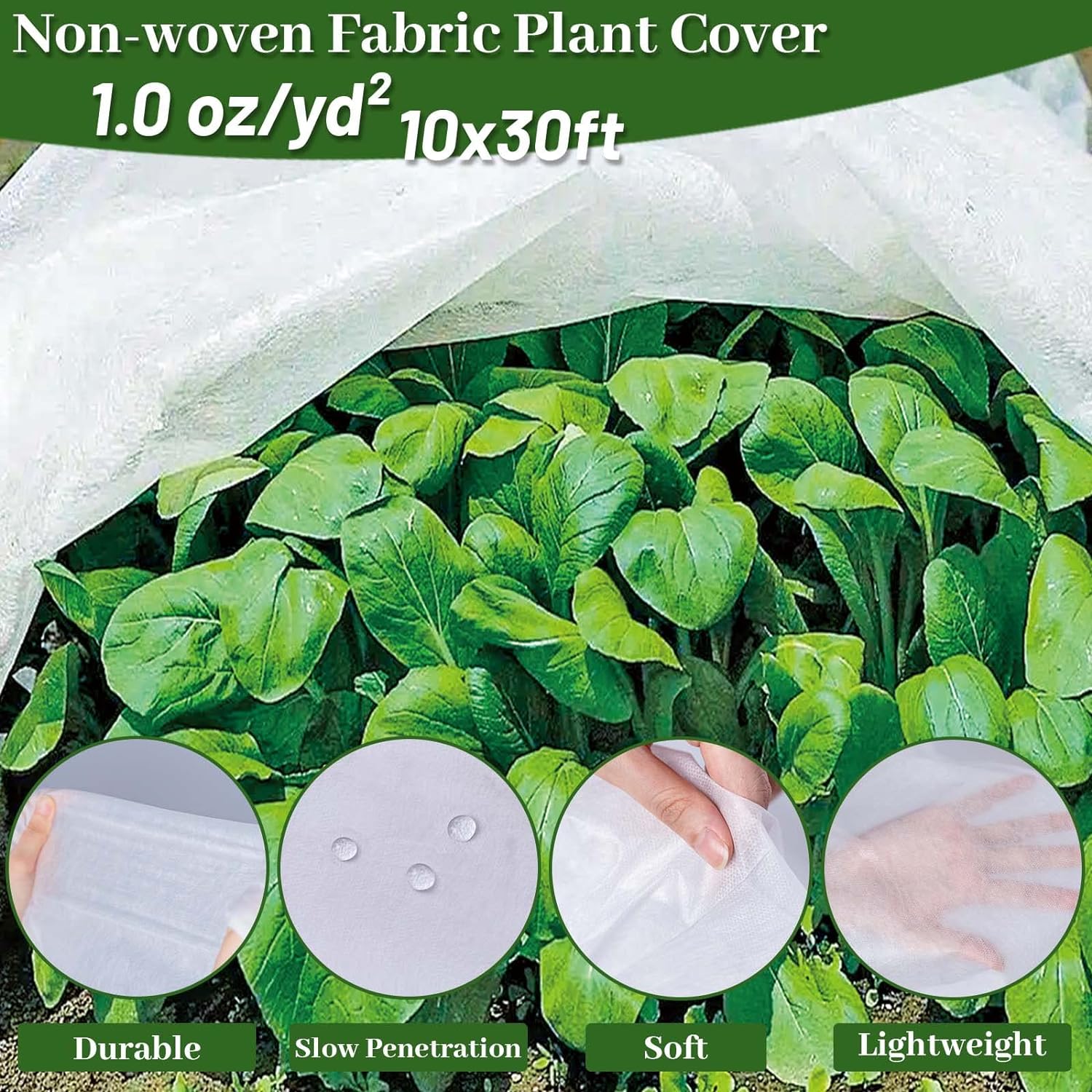 Amazon.com : Cool Area Plant Covers Freeze Protection 10x30 ft 1.0oz Resuable Frost Cloth Blanket Floating Row Cover Garden Fabric for Winter Outdoor Vegetables Plants Against Pest Insects : Patio, Lawn  Garden