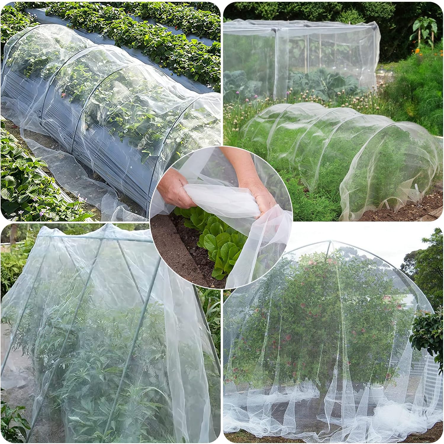 Garden Netting Pest Barrier Mosquito Netting Plant Cover 10x6.5FT Ultra Fine Garden Mesh Netting Protection Net, Vegetable Row Cover Shrubs Fruits Tree Flowers Crops Raised Bed Screen Insect Bug Mesh