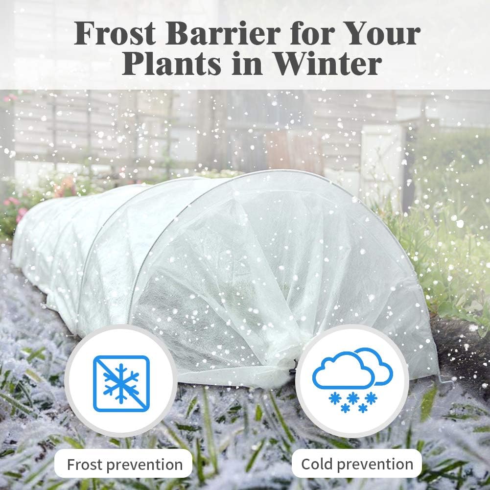 REMIAWY Plant Covers Freeze Protection, 10FTX33FT Frost Cloth Plant Cover Blanket for Outdoor Plants Floating Row Covers for Garden Vegetables Raised Beds Insect Protection Season Extension