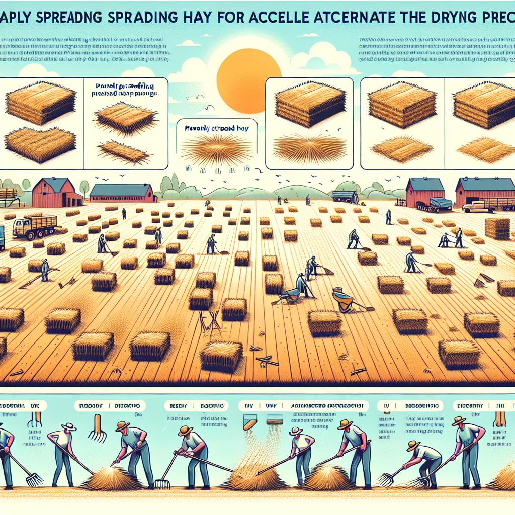 Techniques for‍ Evenly Spreading Hay to​ Accelerate Drying