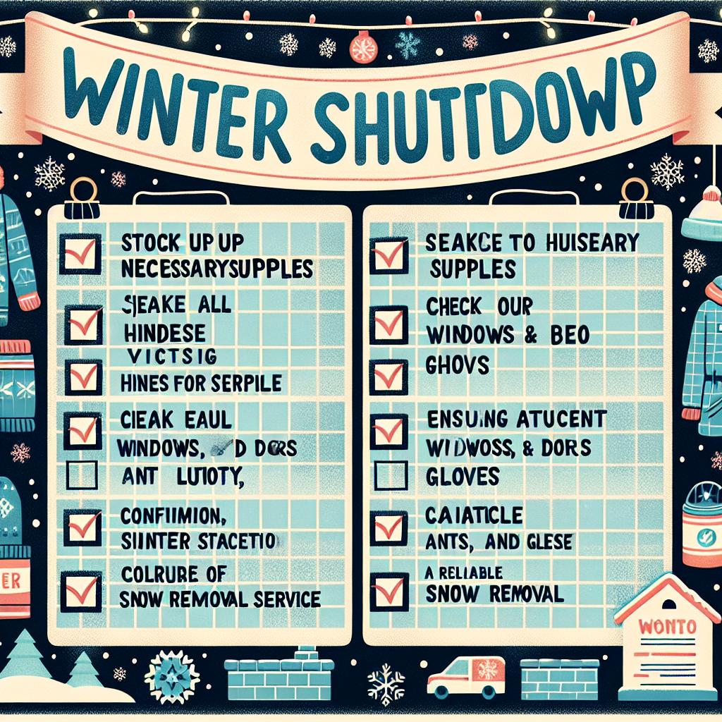 Essential Checklist for a Smooth Winter ​Shutdown