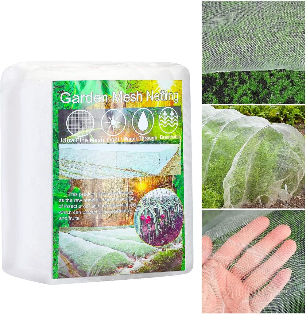 10 x 100 Ft Ultra Fine Garden Mesh Netting Plant Covers Garden Netting to Protect Vegetable Plants Fruits Flowers Crops Greenhouse Row Cover Patio Barrier Screen Protection Net Cover