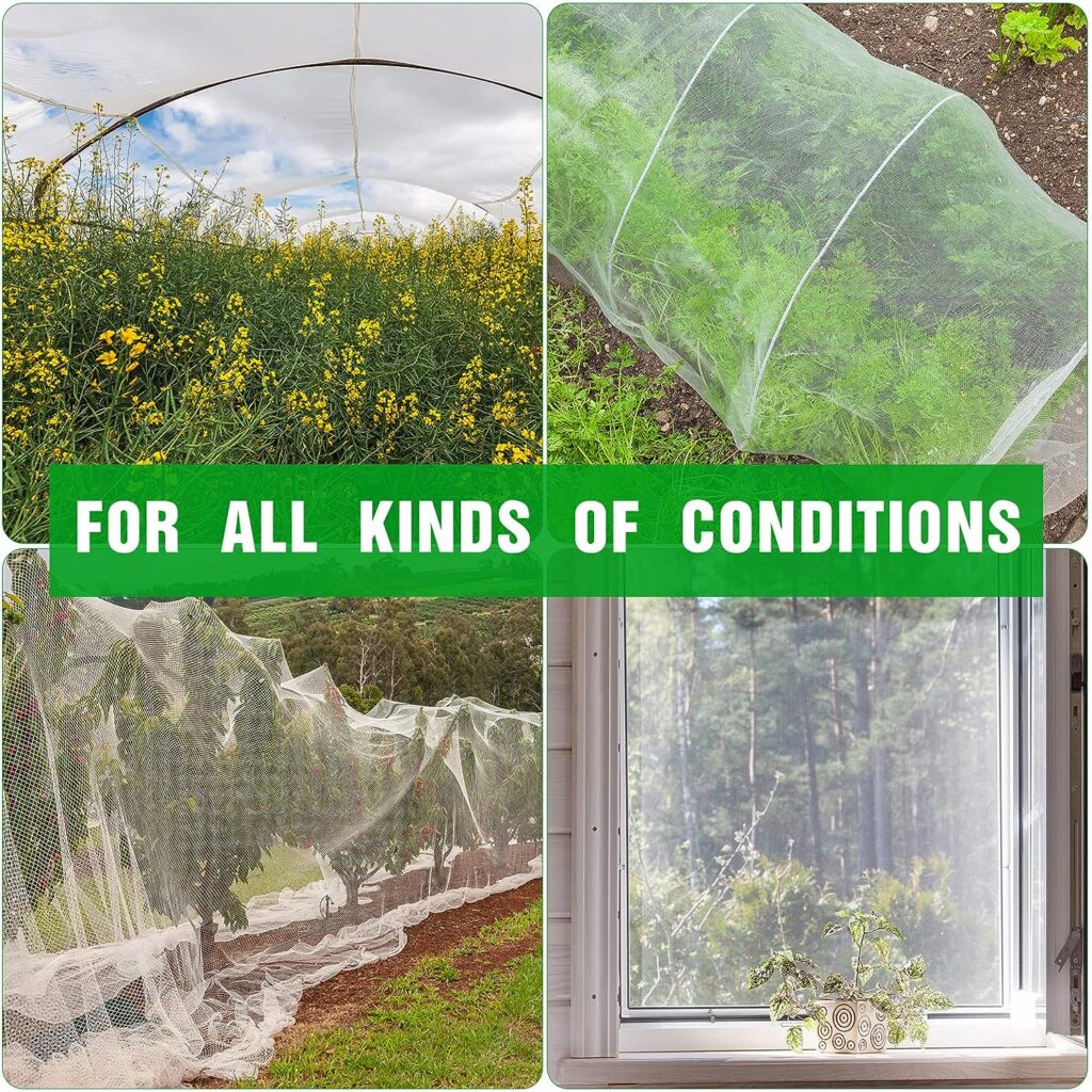 10 x 100 Ft Ultra Fine Garden Mesh Netting Plant Covers Garden Netting to Protect Vegetable Plants Fruits Flowers Crops Greenhouse Row Cover Patio Barrier Screen Protection Net Cover