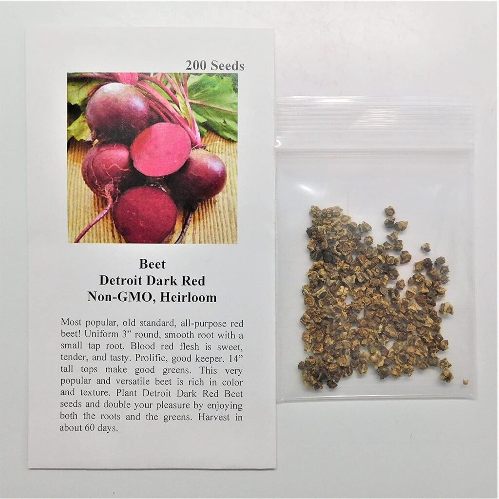 Beet Detroit Dark Red FBA-00014 (Red) 200 Non-GMO, Heirloom Seeds