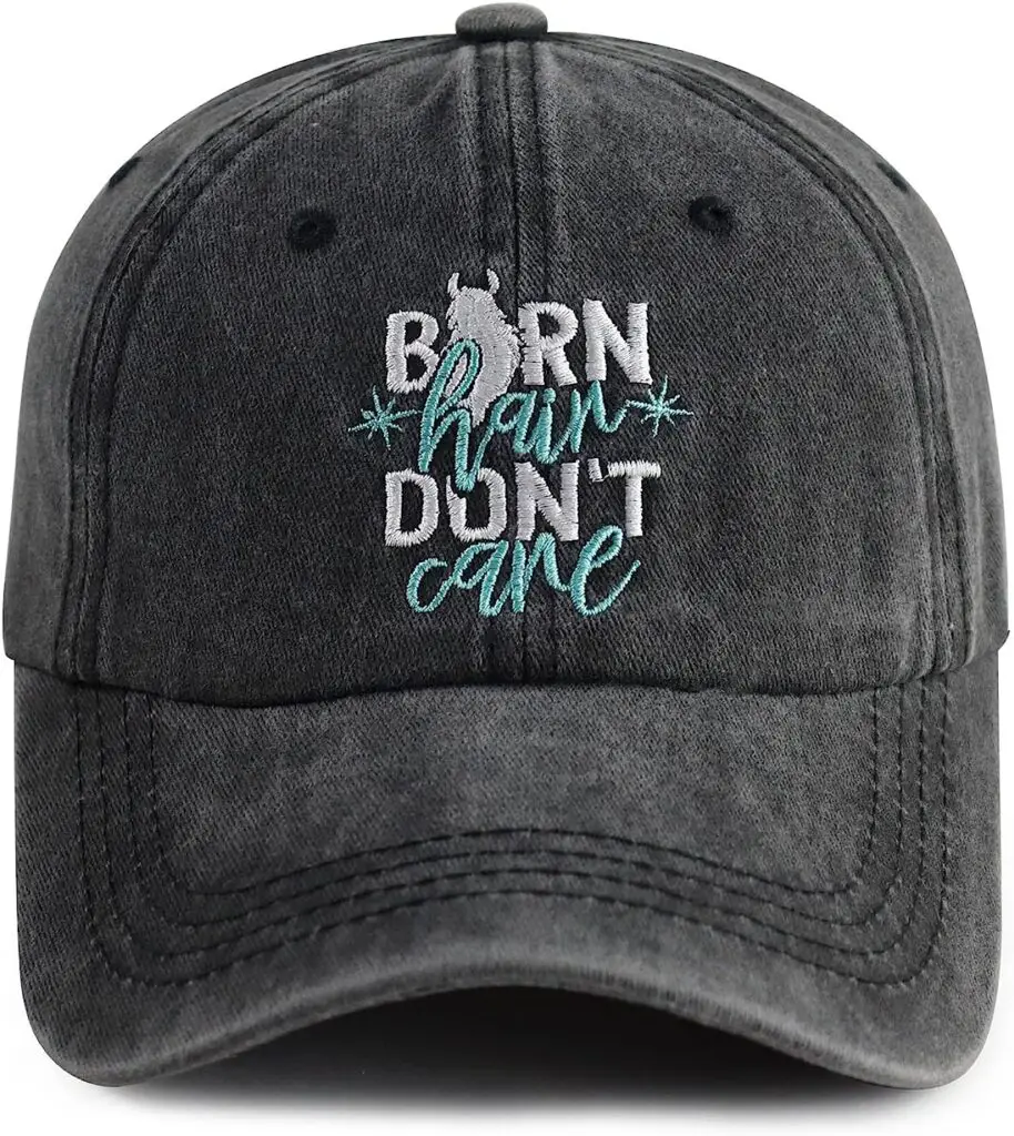 Goyklrb Barn Hair Dont Care Hat for Women Men, Funny Adjustable Washed Cotton Embroidered Horse Baseball Cap