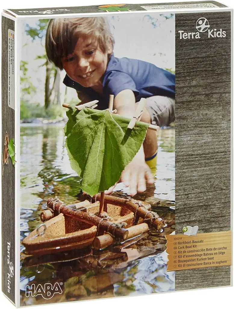 HABA Terra Kids Cork Boat - Easy to Assemble and Upgrade with Materials Found in Nature