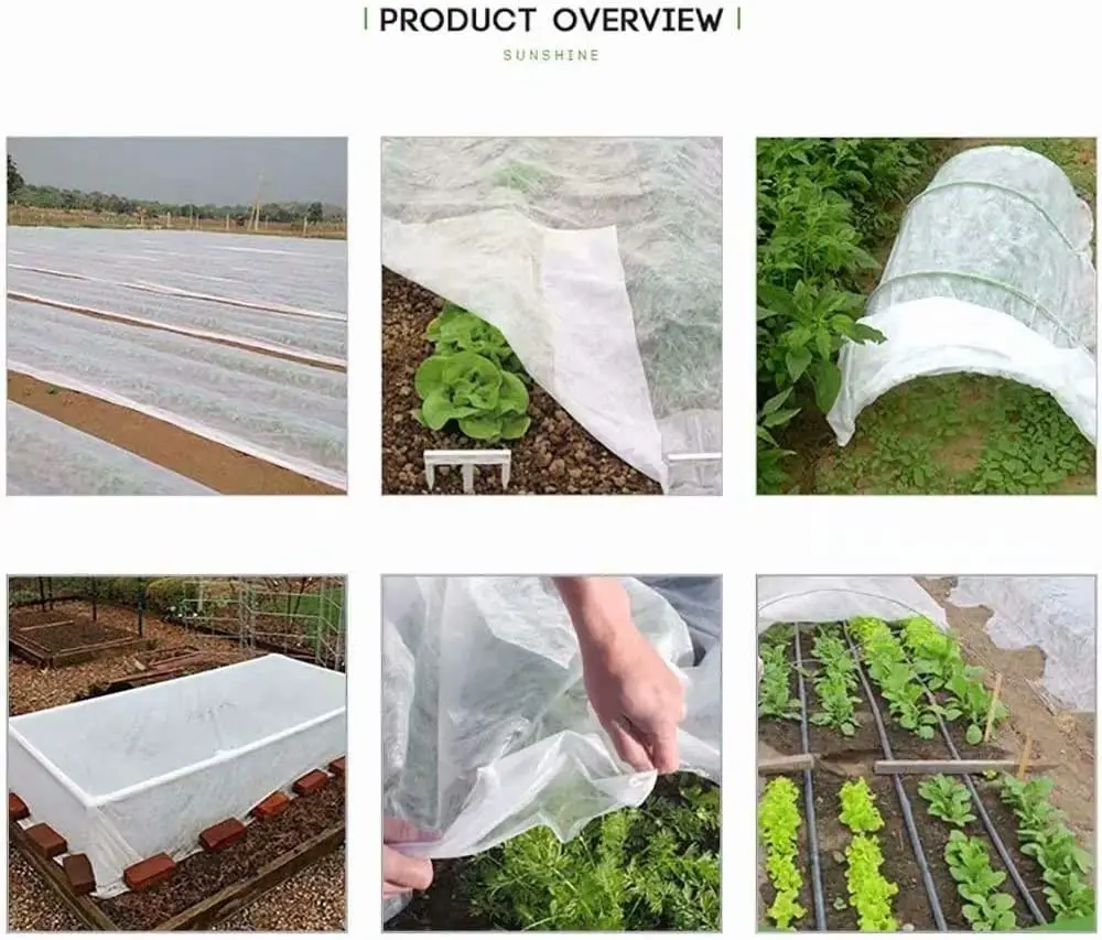 Agfabric Plant Covers Freeze Protection 10x50 0.55oz Frost Blankets for Plants Plant Frost Protection Covers Garden Winter Frost Pests Protection,White