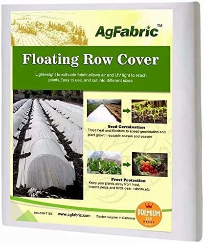 Agfabric Plant Covers Freeze Protection 10x50 0.55oz Frost Blankets for Plants Plant Frost Protection Covers Garden Winter Frost Pests Protection,White