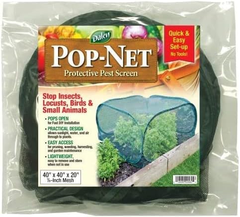 Gardeneer by Dalen Pop-Net Portable Protective Enclosure – Lightweight and Weatherproof – Easy DIY Installation – Safeguard Your Plants Against Garden Pests - 40 x 40 x 20