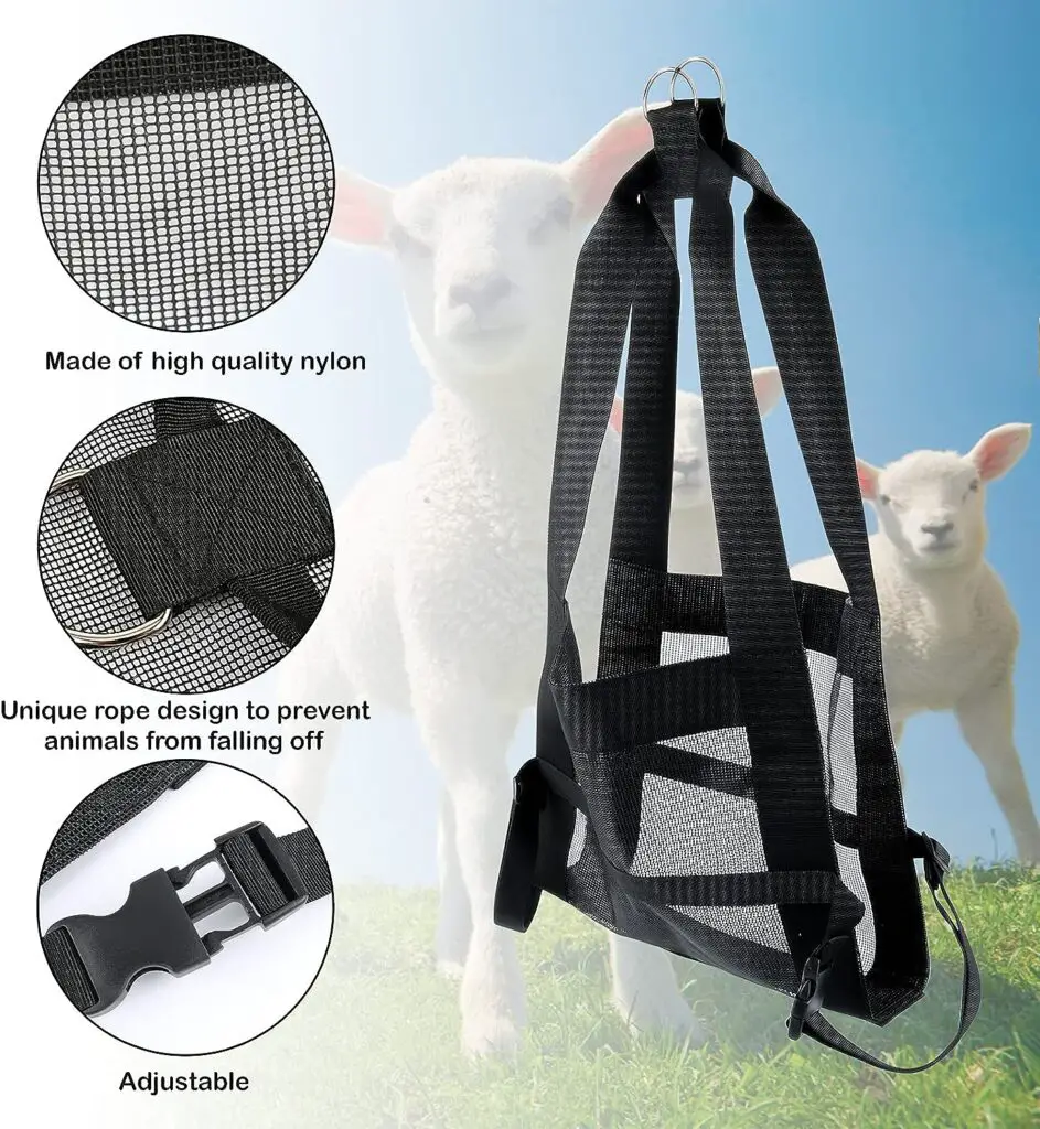 GINDOOR Calf Sling for Weighing Animals - Calf Scale Hanging Weight Scale Sling with Adjustable Straps for Weighing Calves Lambs Goats Baby Alpacas Newborn Livestock Dogs