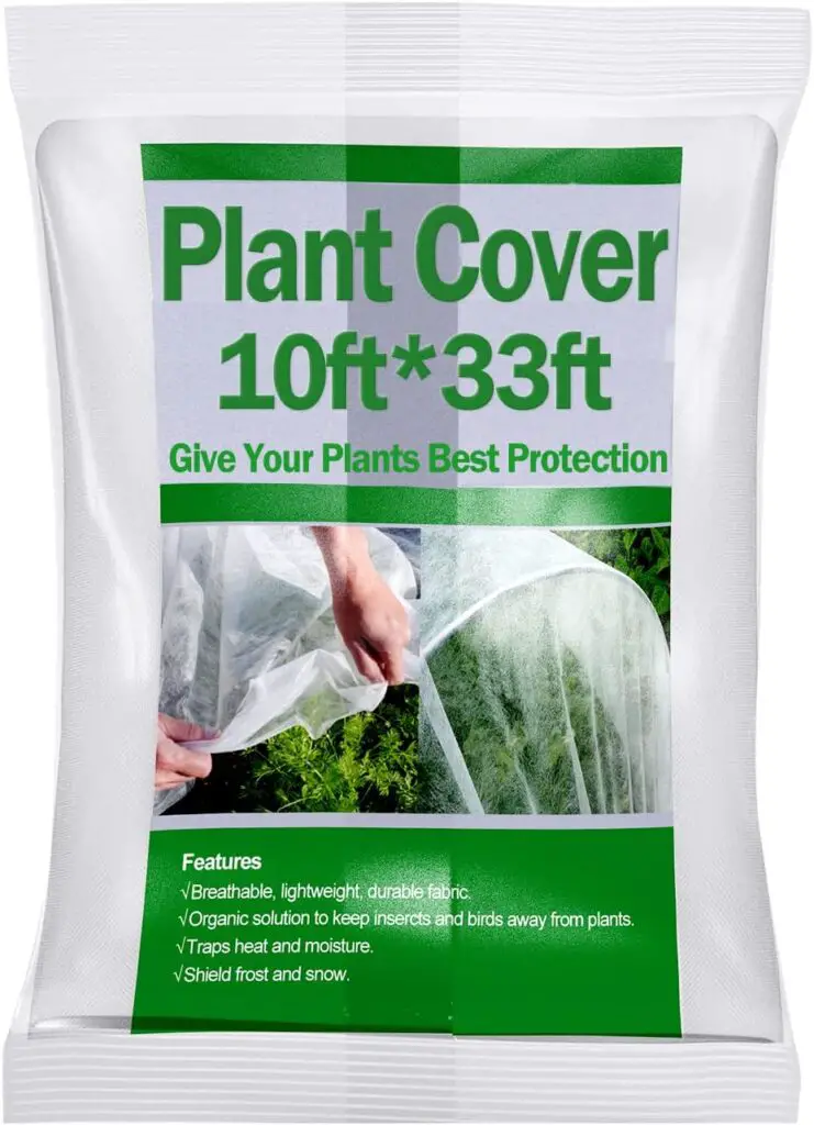 Plant Cover Freeze Protection 10FT x 33FT, Wohohoho 1.0oz/yd² Heavy Duty Plant Blanket, Frost Protection Down to -5°C/23°F, Anti-UV, Reusable Garden Floating Row Cover for Plants Vegetable Fruits