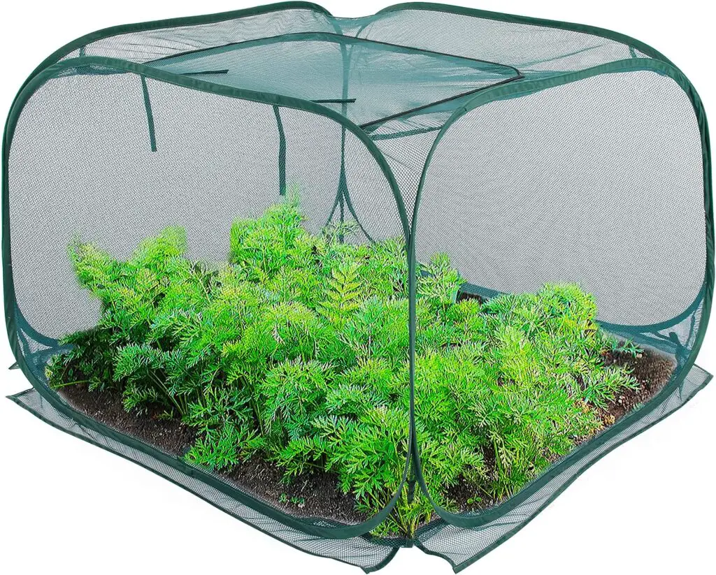 ANC POP Pop Up Mesh Plant Cover, Plant Protector for Raised Garden  Flower Bed, Net Cage Plant Guard for Fruits, Vegetables, Seedlings and Herbs, 8 Ground Stakes for Fixing.