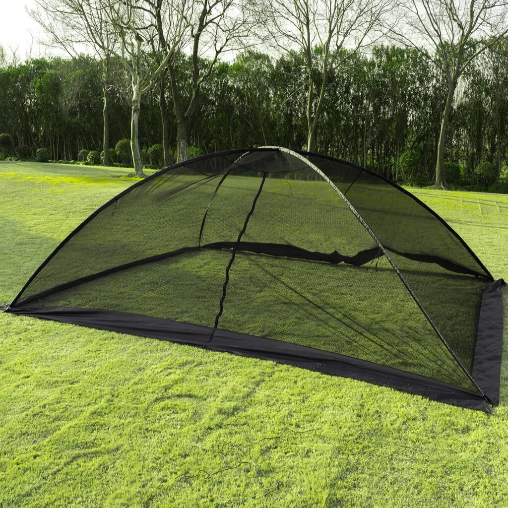 Hitgrand 13x17 FT Crop Cage Plant Protection Tent Garden Pond Net, 1/2 inch Mesh Pond Cover Dome with Zipper and Wind Rope, Suitable for Yard, Pond, Garden to Protect Fishes Plants From Leaves Animals