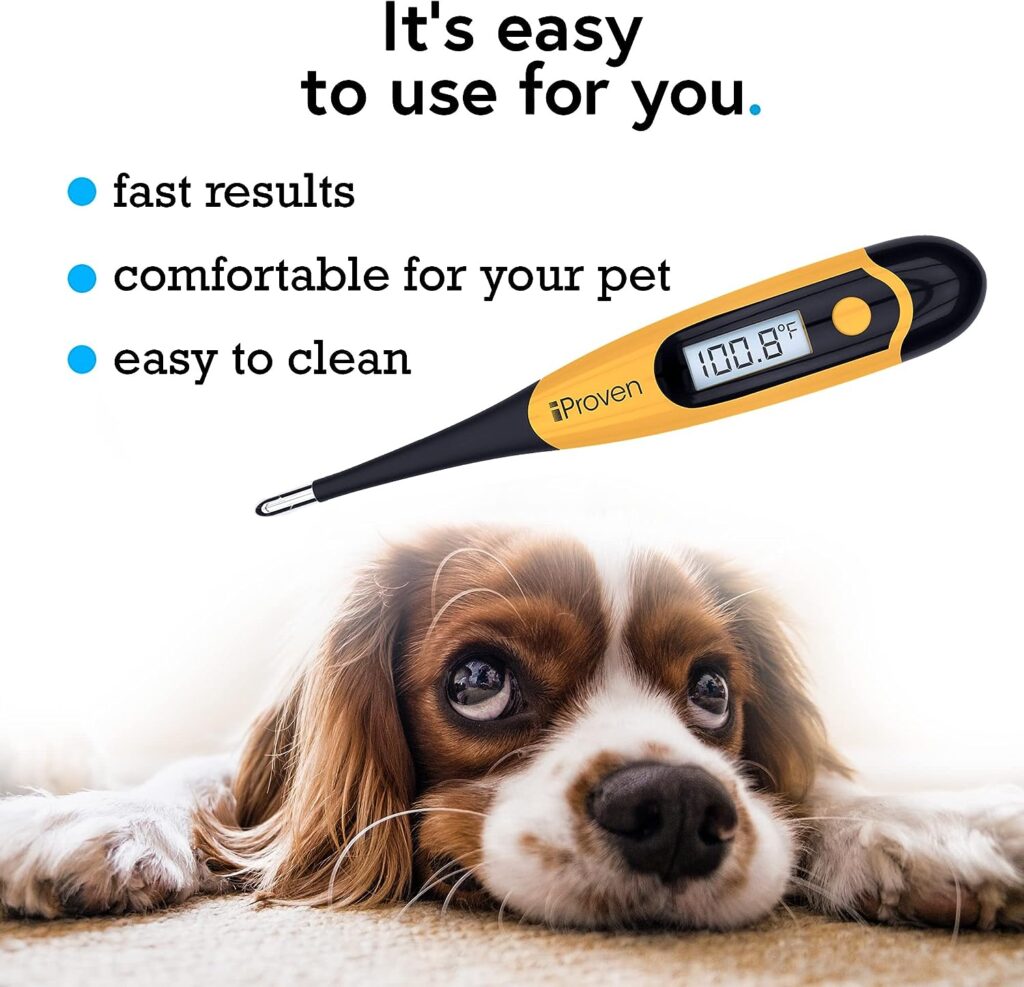 iProven Pet Thermometer (Termometro) for Accurate Fever Detection, Suitable for Cats/Dogs, Waterproof Pet Thermometer, Fast and Accurate measurements in 20 seconds - DT-K117