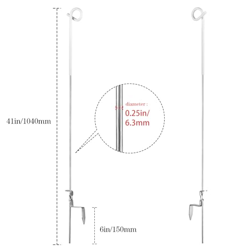 Effortless Fencing with the 41-Inch Stainless Steel Step-in Post - Image 5