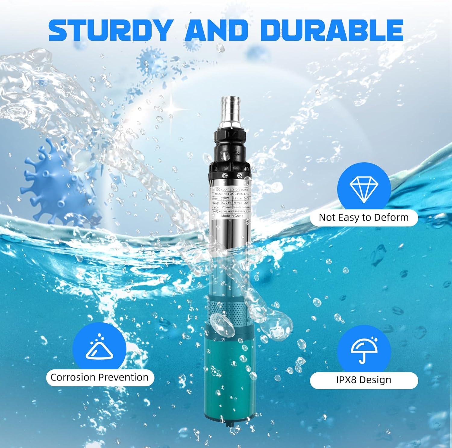 Our Review: 320W Solar Submersible Pump⁣ Powers‍ Your World