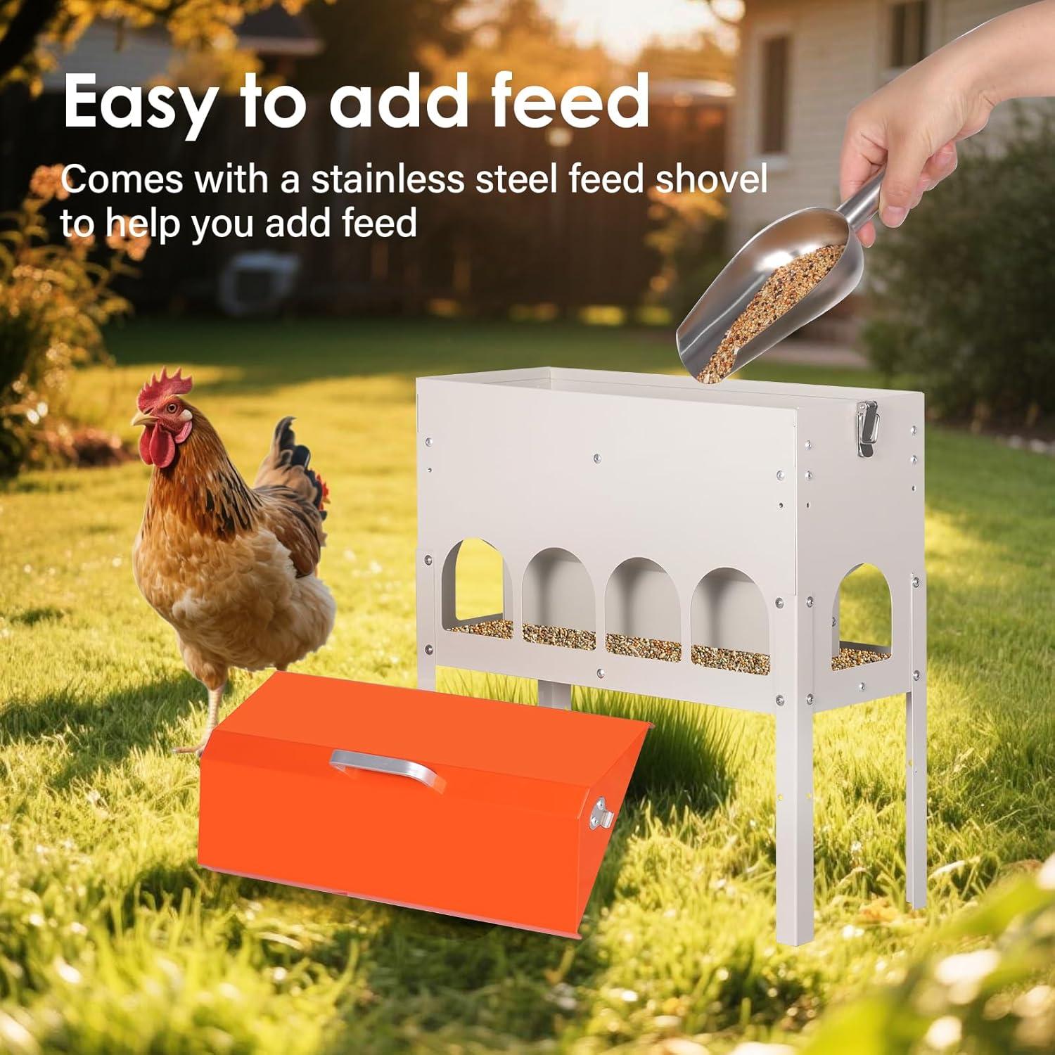 Our Review: 15lbs no-Waste Chicken Feeder with 10 ​Ports