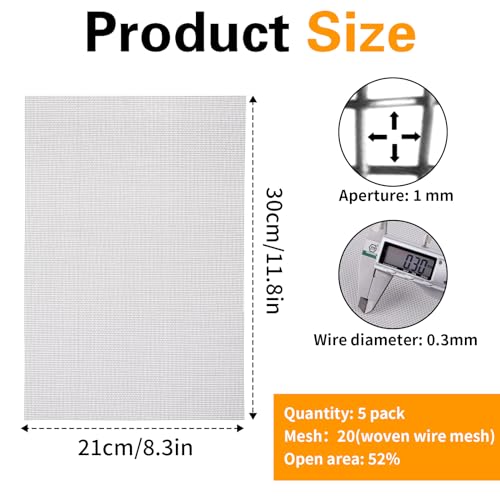 Durable 12x8 Inch Stainless Steel Mesh: A Versatile DIY Essential - Image 2