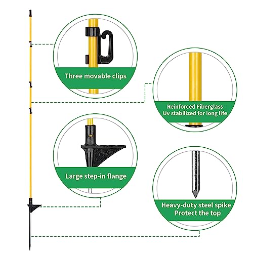 Ultimate Review: FENSMILE 46" Electric Fence Posts for Livestock - Image 2