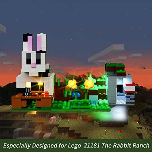 Illuminate Your LEGO Minecraft Rabbit Ranch with Rorliny LED Lights - Image 6
